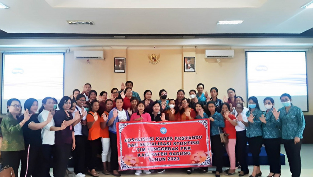 Sosialisasi Kader Posyandu Balita dan Sosialisasi Stunting TP PKK Kab. Badung di Kecamatan Mengwi